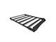 Prinsu 3/4 Roof Rack with 40-Inch LED Light Bar Cutout Wind Deflector; Black (10-24 4Runner)