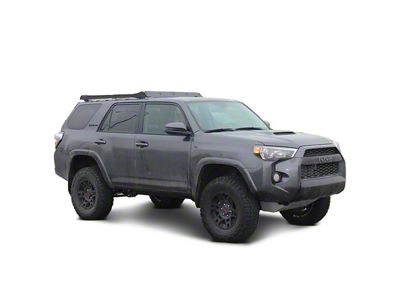 Prinsu 3/4 Roof Rack with 40-Inch LED Light Bar Cutout Wind Deflector; White (10-23 4Runner)