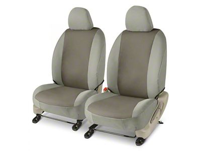 Covercraft Precision Fit Seat Covers Endura Custom Front Row Seat Covers; Charcoal/Silver (10-24 4Runner)