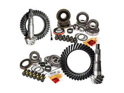 Nitro Gear & Axle Front and Rear Axle Ring and Pinion Gear Kit; 4.56 Gear Ratio (10-24 4Runner w/ E-Locker)