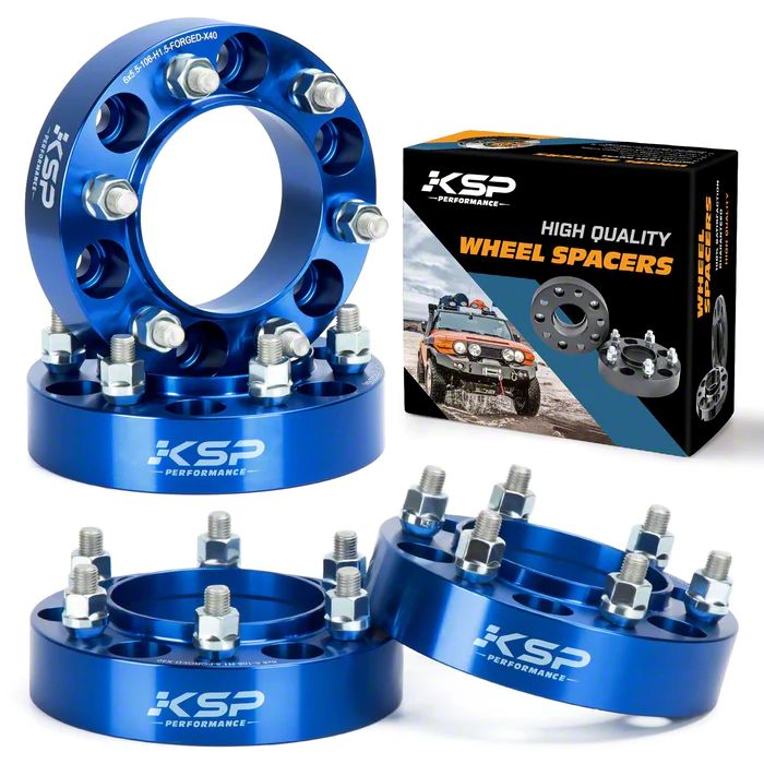 Tacoma 1.50-Inch Hubcentric Pro Billet Wheel Spacers; Blue (05-23 6-Lug ...