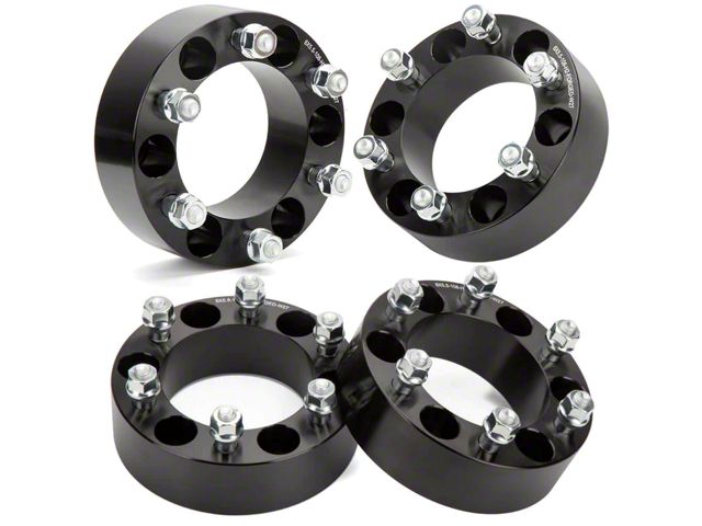 2-Inch Pro Billet Wheel Spacers; Black (03-24 4Runner)