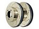 SP Performance Cross-Drilled 6-Lug Rotors with Silver ZRC Coated; Rear Pair (03-09 4Runner)