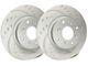 SP Performance Diamond Slot 6-Lug Rotors with Gray ZRC Coating; Front Pair (03-09 4Runner w/ 13.30-Inch Front Rotors)