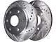 Drilled and Slotted 6-Lug Rotors; Front Pair (03-09 4Runner w/ 12.56-Inch Front Rotors)