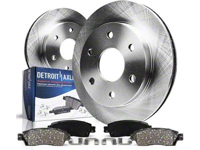Vented 6-Lug Brake Rotor and Pad Kit; Front (03-09 4Runner w/ 12.56-Inch Front Rotors)