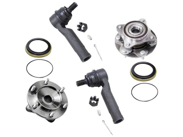 Wheel Hub Assemblies with Outer Tie Rods; Front (05-23 4WD Tacoma)