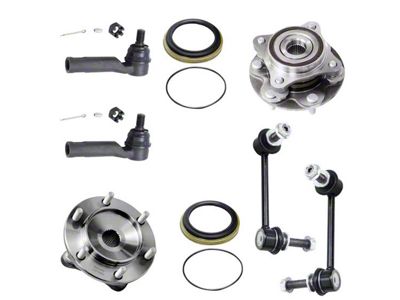 Front Wheel Hub Assemblies with Sway Bar Links and Outer Tie Rods (10-24 4WD 4Runner w/o KDSS System)