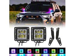 3-Inch RGB Halo LED Ditch Lights with Mounting Brackets (14-23 4Runner)