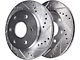 Drilled and Slotted 6-Lug Rotors; Front Pair (03-09 4Runner w/ 13.30-Inch Front Rotors)