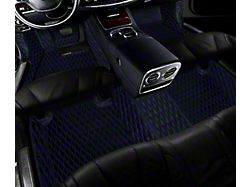Single Layer Diamond Trunk Mat; Black and Blue Stitching (10-23 4Runner w/o Third Row Seats)