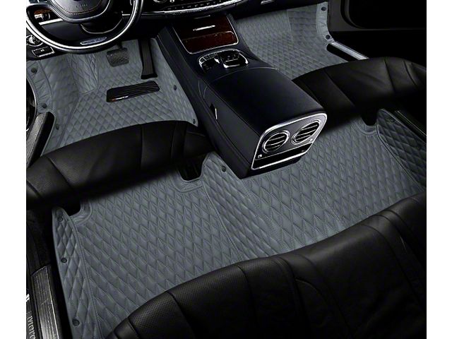 Single Layer Diamond Trunk Mat; Full Gray (10-24 4Runner w/ Full Middle Seat)