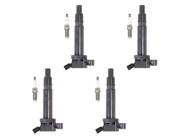 Ignition Coils with Spark Plugs; Black (03-09 4.0L 4Runner; 2010 2.7L 4Runner)