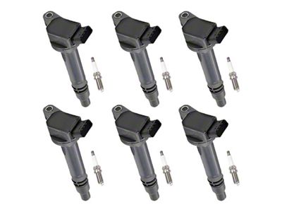 Ignition Coils with Spark Plugs; Black (10-20 4.0L 4Runner)