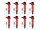 Ignition Coils with Spark Plugs; Red (03-09 4.7L 4Runner)