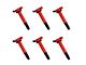 Ignition Coils; Red; Set of Six (10-21 4.0L 4Runner)