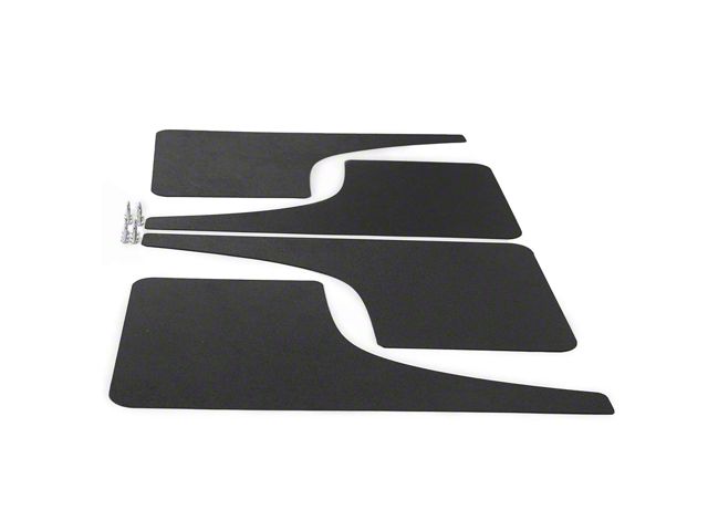 Mud Flaps; Front and Rear; Gloss Carbon Fiber Vinyl (10-24 4Runner)