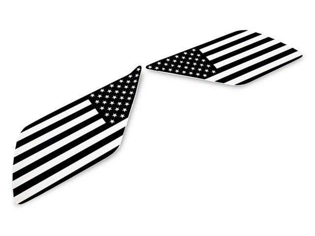 SEC10 Quarter Window Flag Decal; Gloss Black (03-09 4Runner)