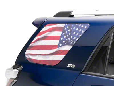 SEC10 Quarter Window Flag Decal; Real Flag (10-24 4Runner)