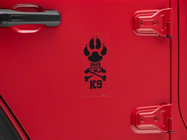 SEC10 K9 Novelty Decal; Black (Universal; Some Adaptation May Be Required)