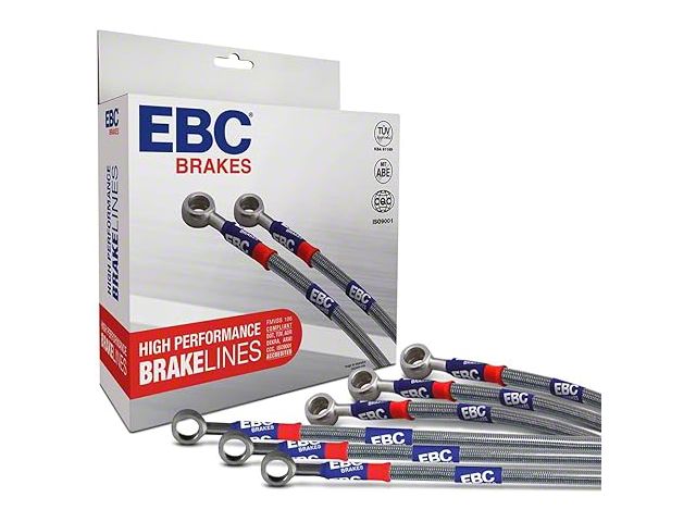 EBC Brakes Stainless Braided Brake Lines; Front and Rear (03-12 4Runner)