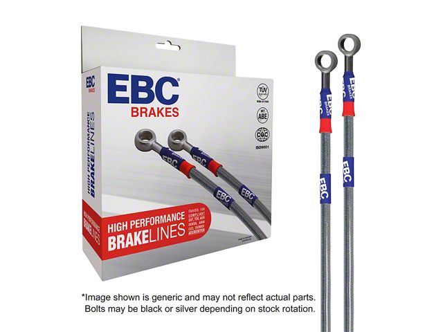EBC Brakes Stainless Braided Brake Lines; Front and Rear (13-24 4Runner)