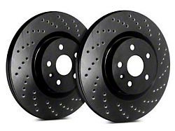 SP Performance Cross-Drilled 6-Lug Rotors with Black ZRC Coated; Front Pair (03-09 4Runner w/ 13.30-Inch Front Rotors)