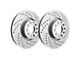 SP Performance Double Drilled and Slotted 6-Lug Rotors with Gray ZRC Coating; Rear Pair (03-09 4Runner)