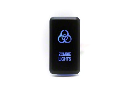 Cali Raised LED Toyota OEM Light Switch; Zombie Lights; Blue (Universal; Some Adaptation May Be Required)