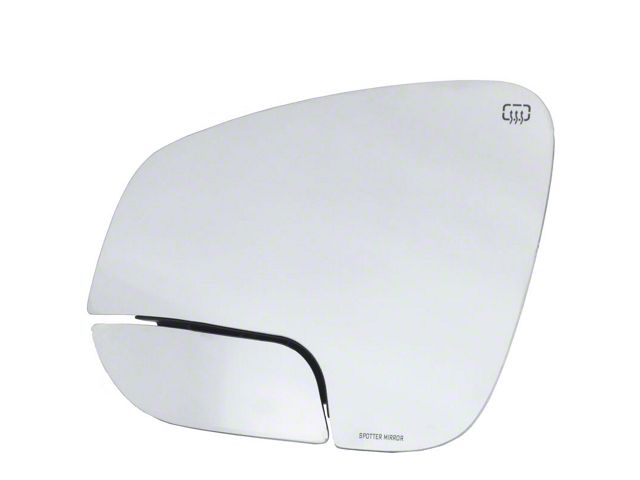 Spotter Mirror Blind Spot Heated Mirror Glass; Driver Side (16-23 Tacoma)