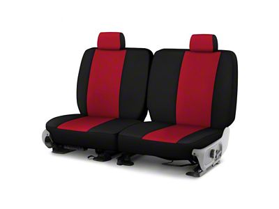 Genuine Neoprene Custom 3rd Row Seat Covers; Red/Black (10-24 4Runner w/ Third Row Seats)