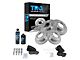 Ceramic 6-Lug Brake Rotor, Pad, Brake Fluid and Cleaner Kit; Front and Rear (03-09 4Runner w/ 12.56-Inch Front Rotors)