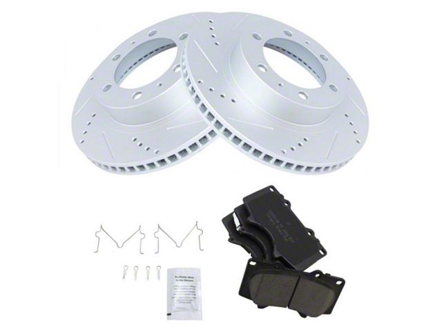 Ceramic Performance 6-Lug Brake Rotor, Pad, Brake Fluid and Cleaner Kit; Front (03-09 4Runner w/ 12.56-Inch Front Rotors)
