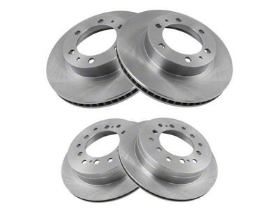 Plain Vented 6-Lug Rotors; Front and Rear (03-09 4Runner w/ 12.56-Inch Front Rotors)