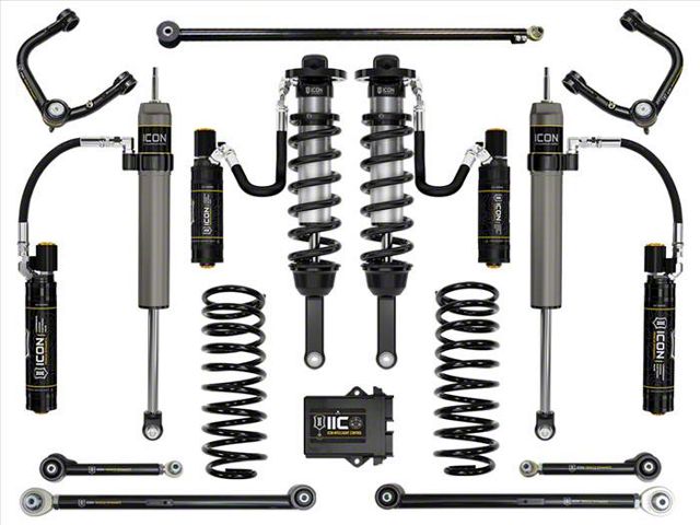 ICON Vehicle Dynamics 0 to 3.50-Inch Suspension Lift System with Tubular Upper Control Arms; Stage 9 (10-24 4Runner)