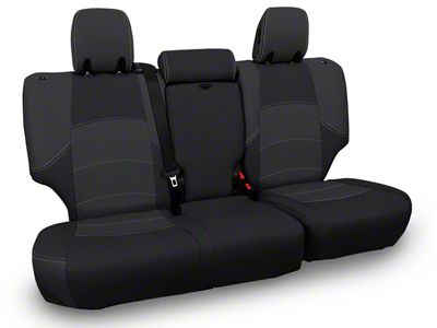 PRP Rear Bench Seat Cover; Black and Gray (11-24 4Runner w/o Third Row Seats)