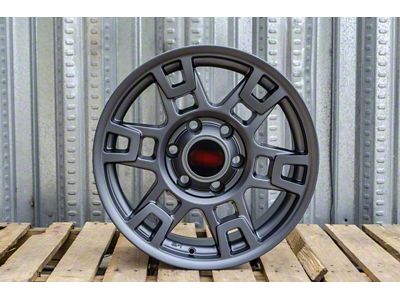 TR1 Matte Gunmetal 6-Lug Wheel; 17x8; 5mm Offset (2024 Tacoma)