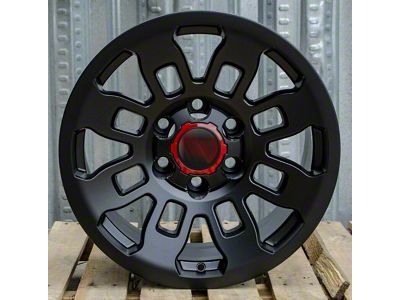 TR2 Matte Black 6-Lug Wheel; 17x8; 15mm Offset (10-24 4Runner)