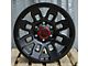 TR2 Matte Black 6-Lug Wheel; 17x8; 15mm Offset (10-24 4Runner)