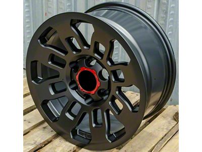 TR2 Matte Black 6-Lug Wheel; 17x8; 5mm Offset (10-24 4Runner)