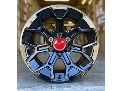 TR8 Gloss Black 6-Lug Wheel; 17x8; 5mm Offset (03-09 4Runner)
