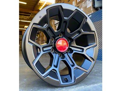 TR8 Matte Black 6-Lug Wheel; 17x9; 0mm Offset (16-23 Tacoma)