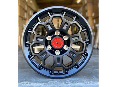 TR9 Matte Black 6-Lug Wheel; 17x8; 5mm Offset (16-23 Tacoma)