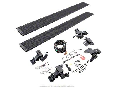 Go Rhino E-BOARD E1 Electric Running Boards; Protective Bedliner Coating (14-24 4Runner, Excluding Limited, Nightshade & TRD Sport)