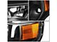 Factory Style Projector Headlights with Amber Corners; Black Housing; Clear Lens (14-20 4Runner)