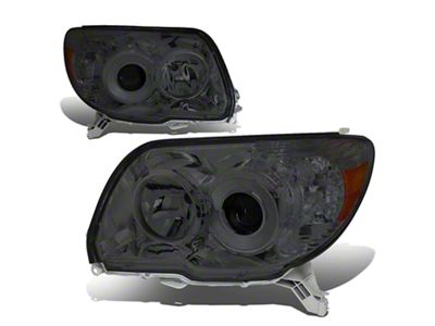 Factory Style Projector Headlights; Chrome Housing; Smoked Lens (06-09 4Runner)