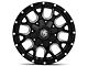 Mayhem Wheels Warrior Black Milled 6-Lug Wheel; 17x9; 18mm Offset (10-24 4Runner)