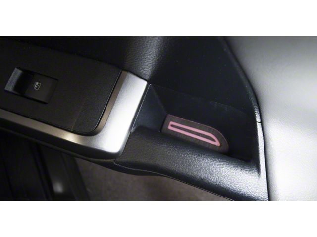 Door Armrest Foam Inserts; Black/Pink (16-23 Tacoma Access Cab)