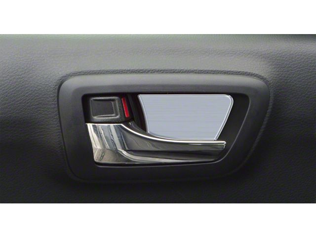 Door Handle Insert Accent Trim; Brushed Silver (16-23 Tacoma)
