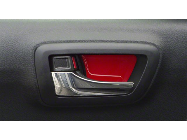 Door Handle Insert Accent Trim; Gloss TRD Red (16-23 Tacoma)
